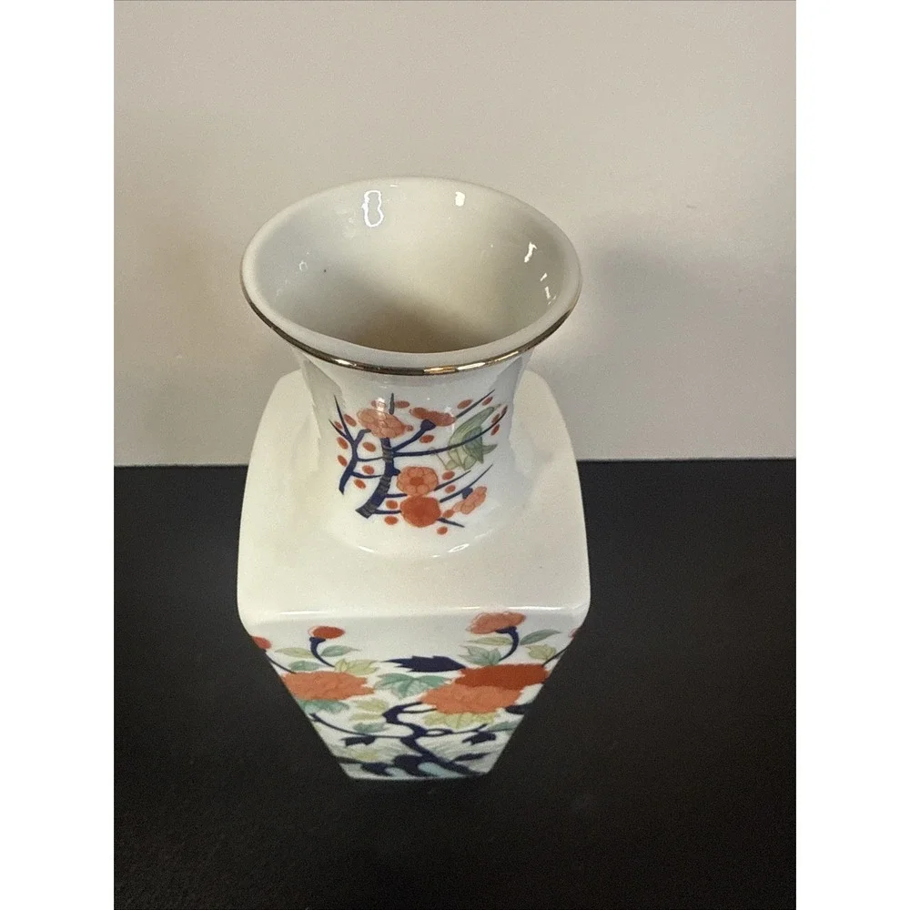 Vtg Japanese‎ Export Andrea by Sadek Ceramic Vase Floral Bird  7